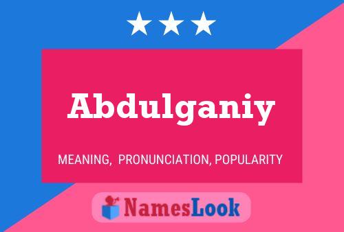 Affiche de nom Abdulganiy