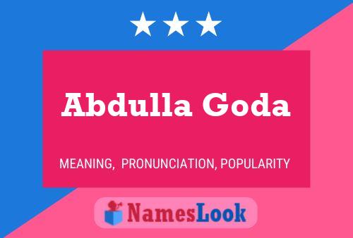 Affiche de nom Abdulla Goda