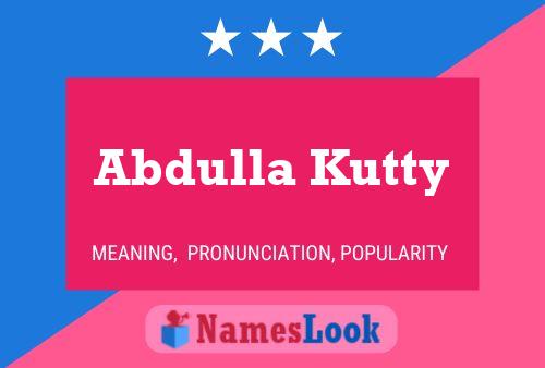 Affiche de nom Abdulla Kutty