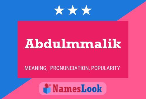 Affiche de nom Abdulmmalik