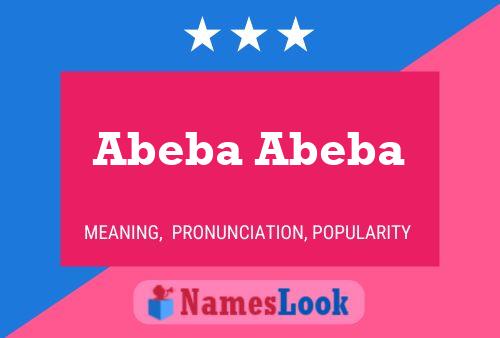 Affiche de nom Abeba Abeba