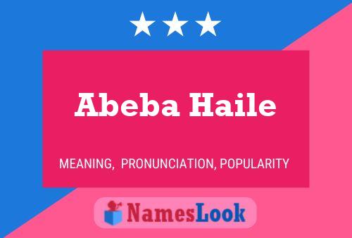 Affiche de nom Abeba Haile