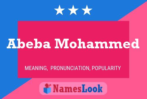 Affiche de nom Abeba Mohammed