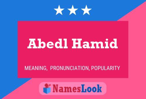 Affiche de nom Abedl Hamid