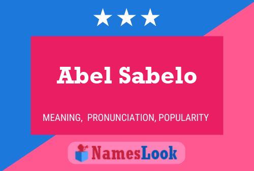 Affiche de nom Abel Sabelo