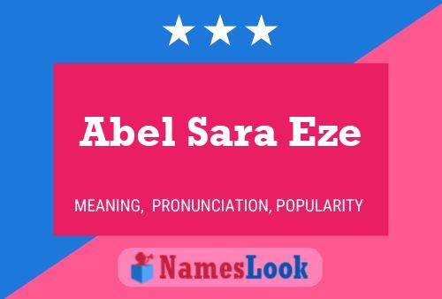 Affiche de nom Abel Sara Eze