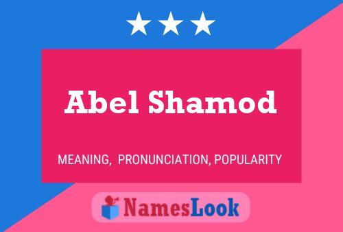 Affiche de nom Abel Shamod