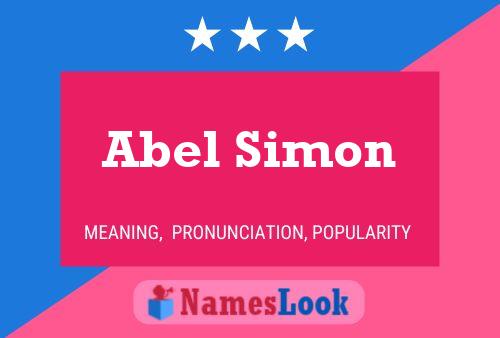 Affiche de nom Abel Simon