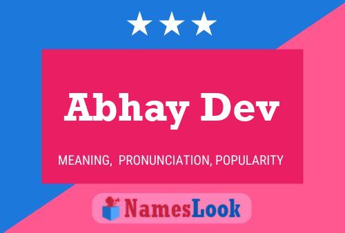 Affiche de nom Abhay Dev