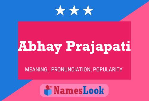 Affiche de nom Abhay Prajapati