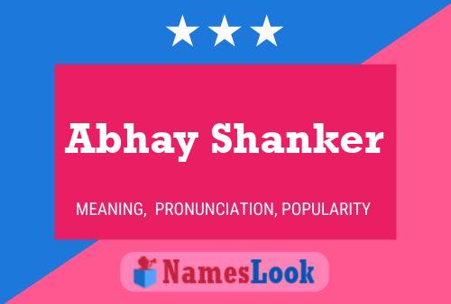 Affiche de nom Abhay Shanker