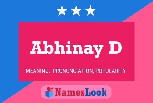 Affiche de nom Abhinay D