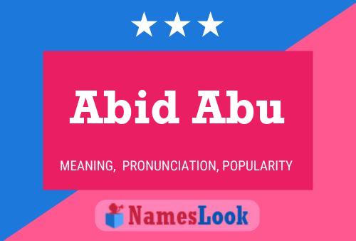 Affiche de nom Abid Abu