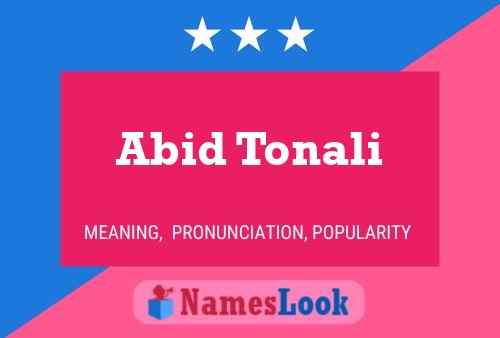 Affiche de nom Abid Tonali