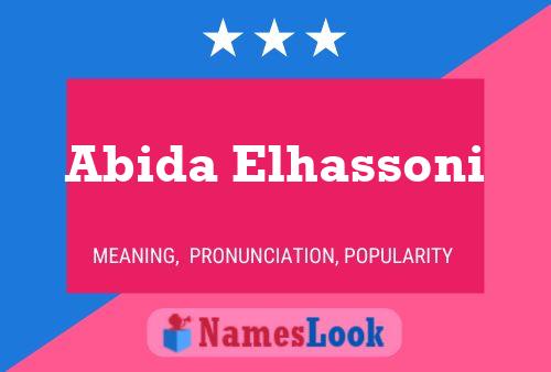 Affiche de nom Abida Elhassoni