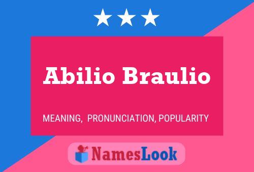 Affiche de nom Abilio Braulio