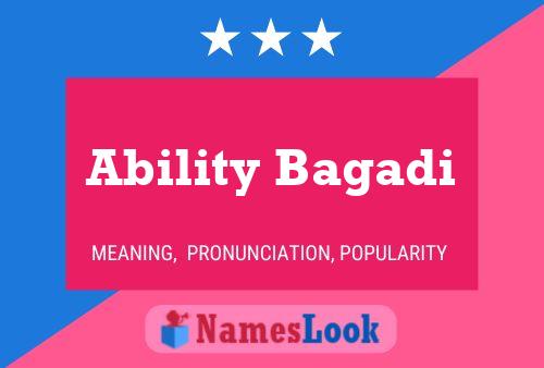 Affiche de nom Ability Bagadi