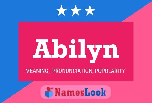 Affiche de nom Abilyn