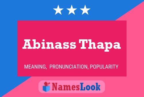 Affiche de nom Abinass Thapa