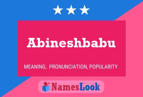 Affiche de nom Abineshbabu