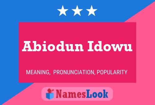 Affiche de nom Abiodun Idowu