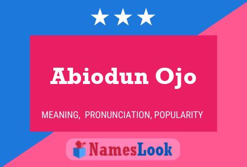 Affiche de nom Abiodun Ojo