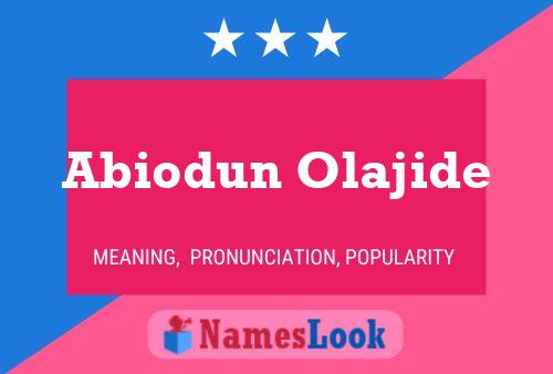 Affiche de nom Abiodun Olajide