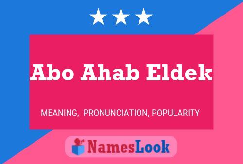 Affiche de nom Abo Ahab Eldek