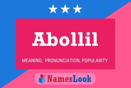 Affiche de nom Abollil