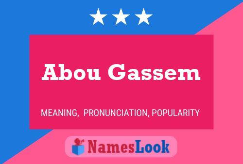 Affiche de nom Abou Gassem