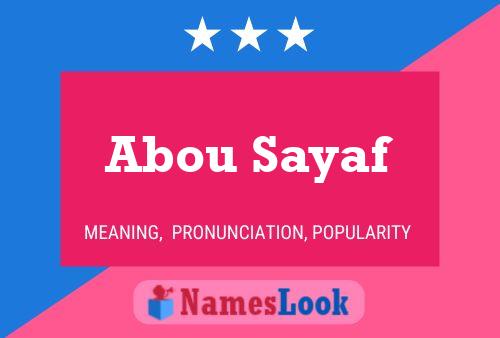 Affiche de nom Abou Sayaf