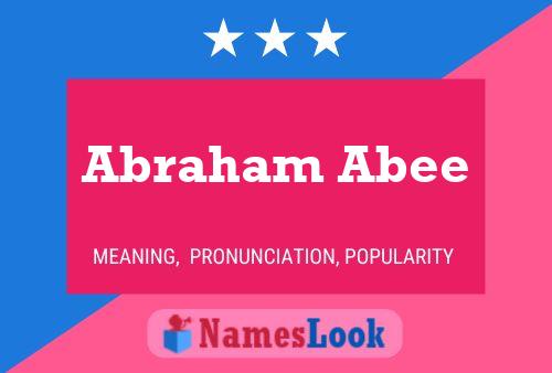 Affiche de nom Abraham Abee