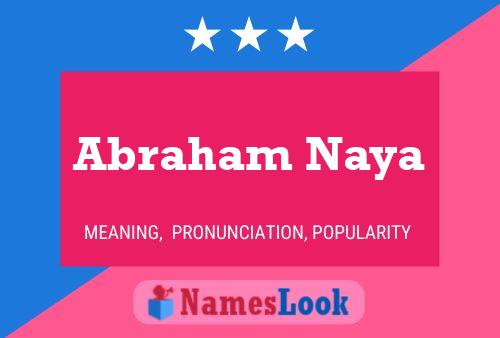 Affiche de nom Abraham Naya