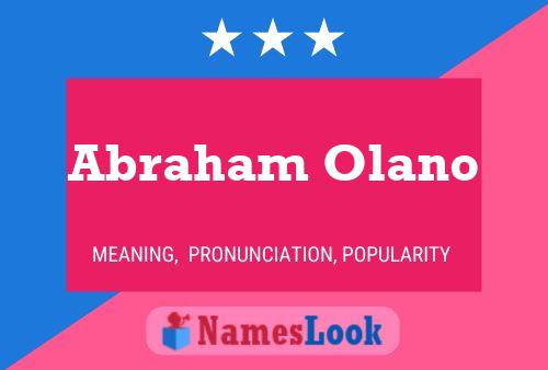 Affiche de nom Abraham Olano