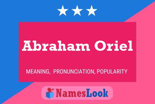 Affiche de nom Abraham Oriel