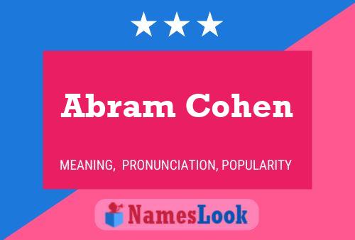 Affiche de nom Abram Cohen