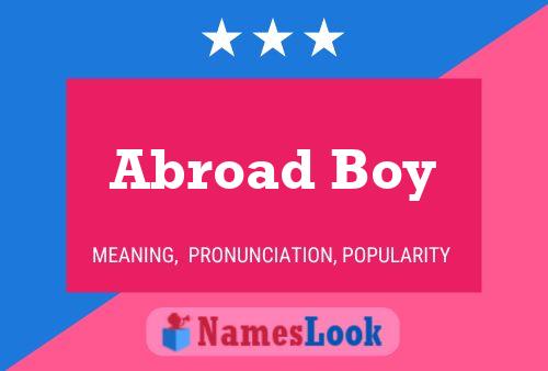 Affiche de nom Abroad Boy