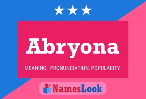 Affiche de nom Abryona