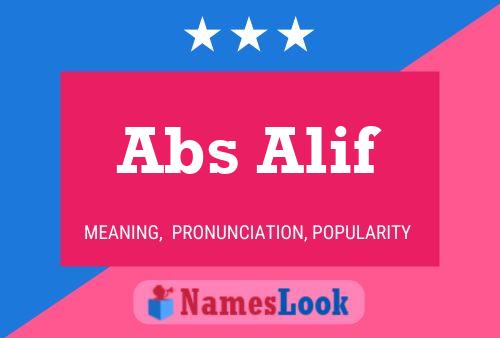 Affiche de nom Abs Alif