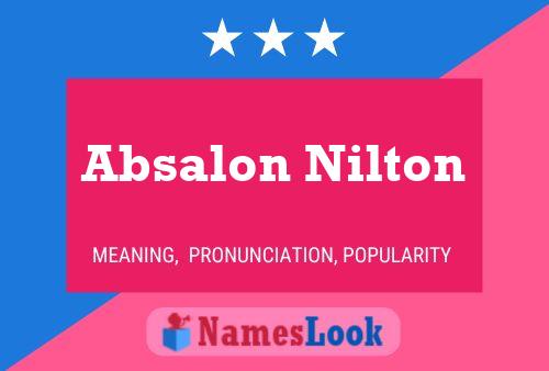 Affiche de nom Absalon Nilton