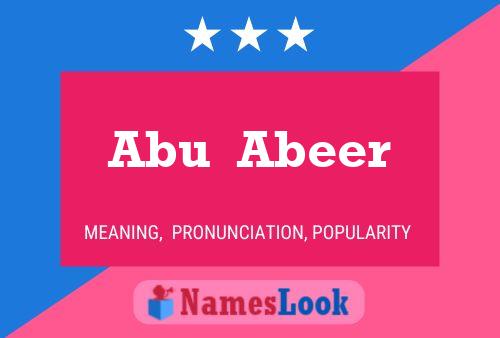 Affiche de nom Abu  Abeer