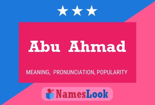 Affiche de nom Abu  Ahmad