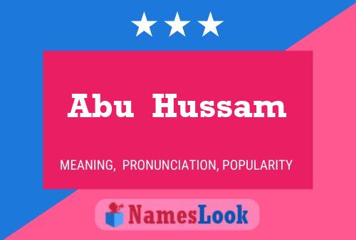 Affiche de nom Abu  Hussam