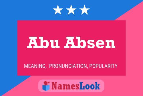 Affiche de nom Abu Absen