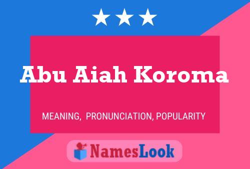 Affiche de nom Abu Aiah Koroma