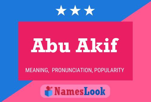 Affiche de nom Abu Akif