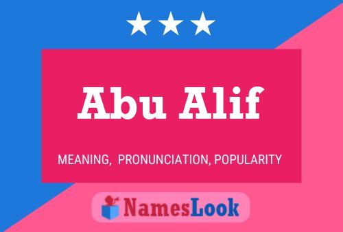 Affiche de nom Abu Alif