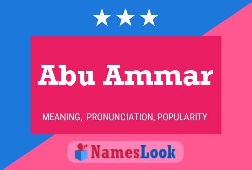 Affiche de nom Abu Ammar