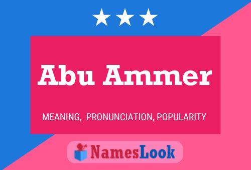 Affiche de nom Abu Ammer