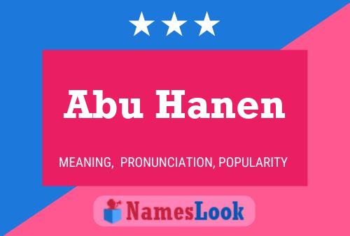 Affiche de nom Abu Hanen